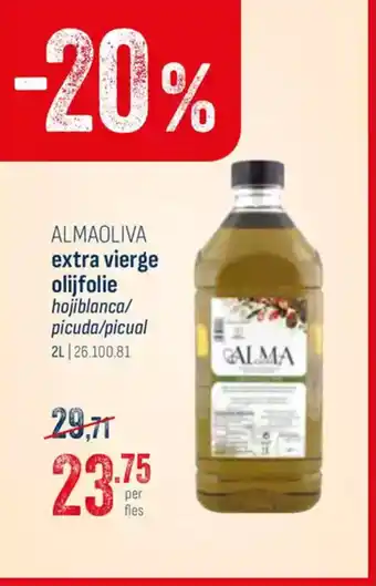 Horeca totaal Almaoliva extra vierge olijfolie aanbieding