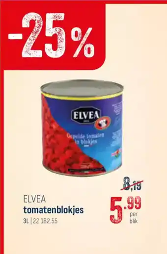 Horeca totaal Elvea tomatenblokjes aanbieding