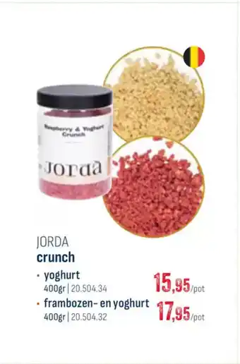 Horeca totaal Jorda crunch frambozen en yoghurt aanbieding