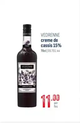 Horeca totaal Vedrenne creme de cassis 15% aanbieding