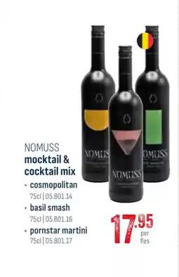 Horeca totaal Nomuss mocktail & cocktail mix aanbieding