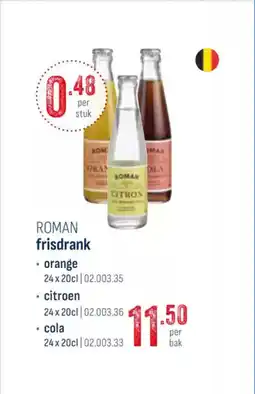 Horeca totaal Roman frisdrank aanbieding