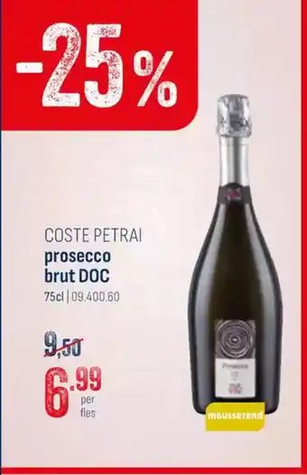 Horeca totaal Coste petrai prosecco brut DOC aanbieding