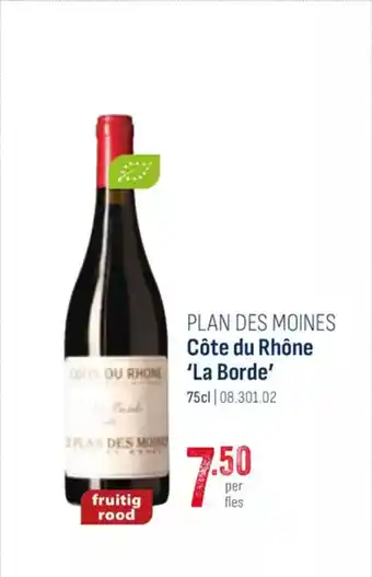 Horeca totaal Plan des moines côte du rhône la borde' aanbieding