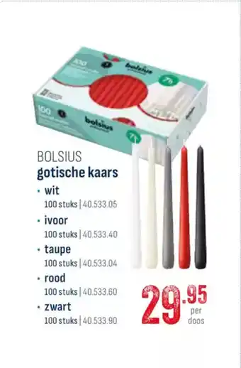 Horeca totaal Bolsius gotische kaars aanbieding