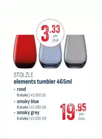 Horeca totaal Stolzle elements tumbler aanbieding