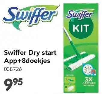 Happyland Swiffer Dry start App+8doekjes aanbieding