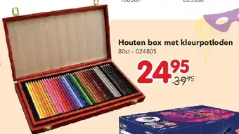 Happyland Houten box met kleurpotloden aanbieding