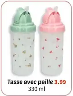 Wibra Tasse avec paille aanbieding