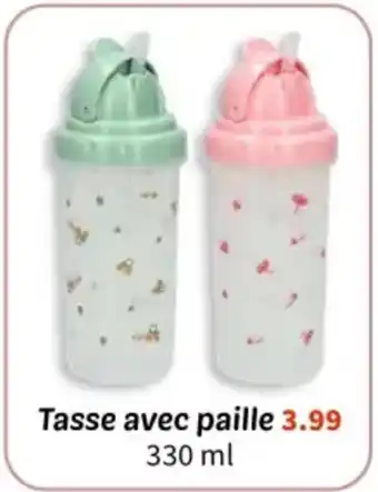 Wibra Tasse avec paille aanbieding