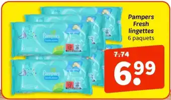 Wibra Pampers Fresh lingettes aanbieding