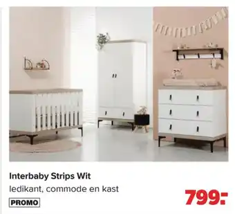 Baby-Dump Interbaby Strips Wit aanbieding