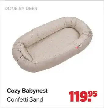 Baby-Dump DONE BY DEER Cozy Babynest Confetti Sand aanbieding