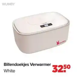 Baby-Dump Wumby billendoekjes verwarmer white aanbieding