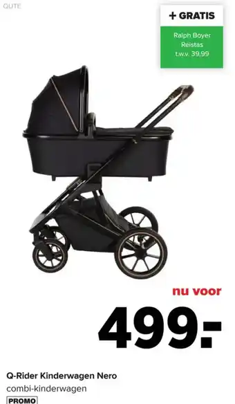 Baby-Dump Qute q rider kinderwagen nero aanbieding