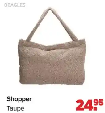 Baby-Dump Beagles shopper taupe aanbieding