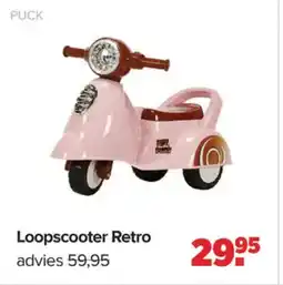 Baby-Dump Puck Loopscooter Retro aanbieding