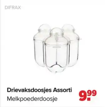 Baby-Dump Difrax Drievaksdoosjes Assorti aanbieding