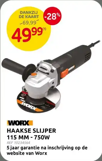 BricoPlanit Worx Haakse Slijper aanbieding