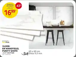 BricoPlanit Vloer en Wandtegel Purity White aanbieding