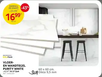 BricoPlanit Vloer en Wandtegel Purity White aanbieding