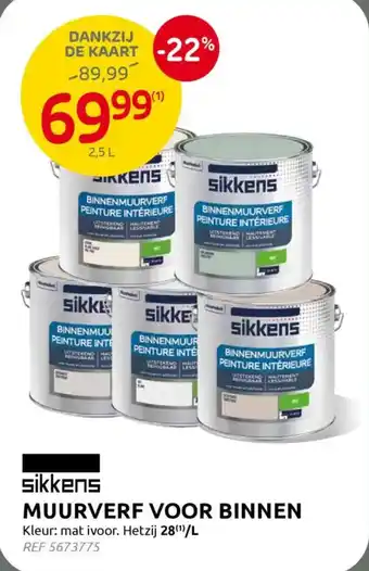 BricoPlanit Sikkens muurverf voor binnen aanbieding