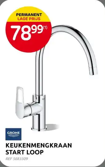 BricoPlanit Grohe keukenmengkraan start loop aanbieding