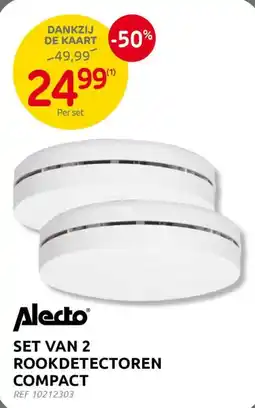 BricoPlanit Alecto set van 2 rookdetectoren compact aanbieding