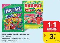 Carrefour Gamma Haribo Fizz en Maoam aanbieding