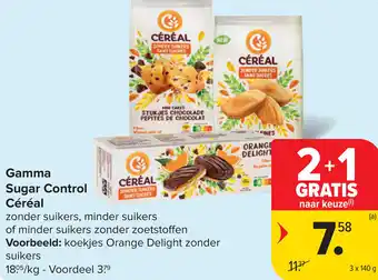 Carrefour Céréal Gamma Sugar Control aanbieding