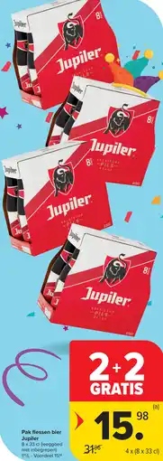 Carrefour Jupiler pak flessen bier aanbieding