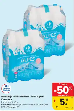 Carrefour Natuurlijk mineraalwater uit de Alpen Carrefour aanbieding