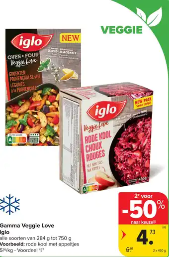 Carrefour Iglo gamma veggie love aanbieding