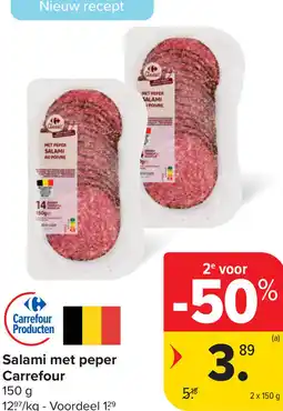 Carrefour Salami met peper Carrefour aanbieding