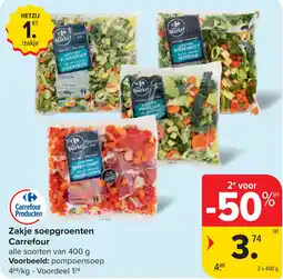 Carrefour Zakje soepgroenten Carrefour aanbieding