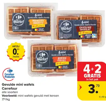 Carrefour Gevulde mini wafels Carrefour aanbieding