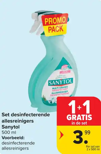 Carrefour Sanytol set desinfecterende allesreinigers aanbieding