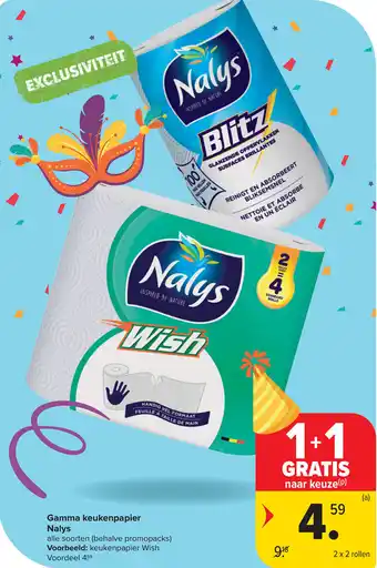 Carrefour Nalys gamma keukenpapier aanbieding