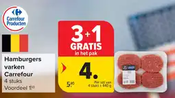 Carrefour Hamburgers varken Carrefour aanbieding