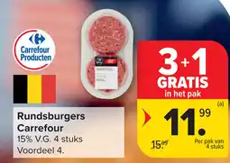 Carrefour Rundsburgers Carrefour 15% V.G aanbieding