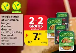 Carrefour Garden gourmet veggie burger of sensational burger aanbieding