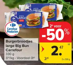 Carrefour Burgerbroodjes large big bun carrefour aanbieding