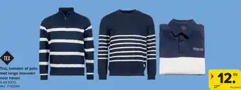 Carrefour Tex trui, sweater of polo met lange mouwen voor heren aanbieding