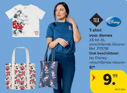 Carrefour Tex disney t-shirt voor dames aanbieding