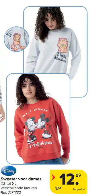 Carrefour Disney sweater voor dames aanbieding