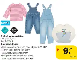 Carrefour Tex t-shirt voor meisjes aanbieding