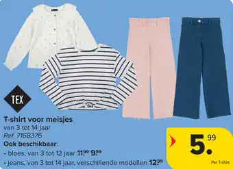 Carrefour Tex t-shirt voor meisjes aanbieding