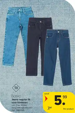 Carrefour Tex jeans regular fit voor kinderen aanbieding