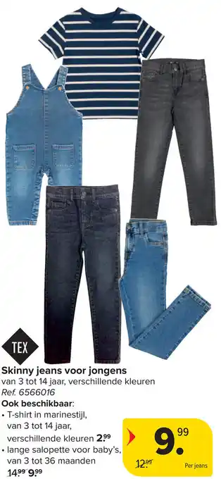 Carrefour Tex skinny jeans voor jongens aanbieding