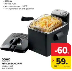 Carrefour Domo elektro friteuse DO1014FR aanbieding